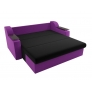 Прямой диван Сенатор (черный\фиолетовый) микровельвет - Изображение 4