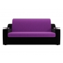 Прямой диван Сенатор (фиолетовый/черный) микровельвет - Изображение 1