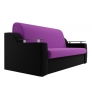 Прямой диван Сенатор (фиолетовый/черный) микровельвет - Изображение 2