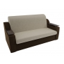 Прямой диван Сенатор (бежевый\коричневый) микровельвет - Изображение 1