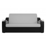 Прямой диван Сенатор (белый/черный) экокожа - Изображение 1