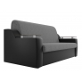 Прямой диван Сенатор (серый/черный) рогожка - Изображение 1