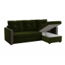 Угловой диван Валенсия (микровельвет зеленый)