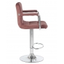 Барный стул LM-5011 KRUGER ARM пудрово-розовый велюр