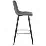 Барный стул LML-8078 NICOLE темно-серый велюр - Изображение 2