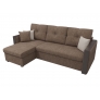 Угловой диван Валенсия (рогожка коричневый) - Изображение 1