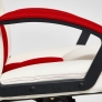 Кресло DRIVER кож/зам/ткань, белый/красный - Изображение 1
