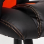 Кресло DRIVER кож/зам/ткань, черный/оранжевый - Изображение 3
