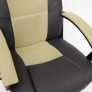Кресло DRIVER кож/зам/ткань, металлик/фисташковый