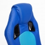 Кресло DRIVER кож/зам/ткань, синий/голубой - Изображение 1