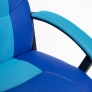 Кресло DRIVER кож/зам/ткань, синий/голубой - Изображение 3