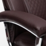 Кресло TRUST кож/зам, коричневый/коричневый стеганный/коричневый