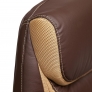 Кресло CAMBRIDGE кож/зам/ткань, коричневый/бронзовый