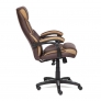 Кресло CAMBRIDGE кож/зам/ткань, коричневый/бронзовый - Изображение 1