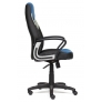 Кресло INTER кож/зам/ткань, черный/синий/серый - Изображение 1