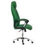 Кресло BOSS (хром) кож/зам, зеленый перфорированный - Изображение 2