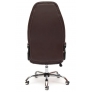 Кресло BOSS (хром) кож/зам, коричневый перфорированный