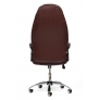 Кресло BOSS (хром) кож/зам, коричневый перфорированный, 2TONE