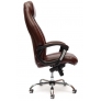 Кресло BOSS люкс (хром) кож/зам, коричневый перфорированный, 2 TONE - Изображение 1