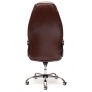 Кресло BOSS люкс (хром) кож/зам, коричневый перфорированный, 2 TONE
