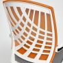 Кресло RAY ткань/сетка, серый 341/оранжевый D09