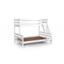 Кровать двухъярусная с наклонной лестницей Адель Белый - Изображение 1