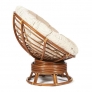 Кресло-качалка плетёное Папасан (Papasan 23/01B Pecan орех) + подушка (старт)