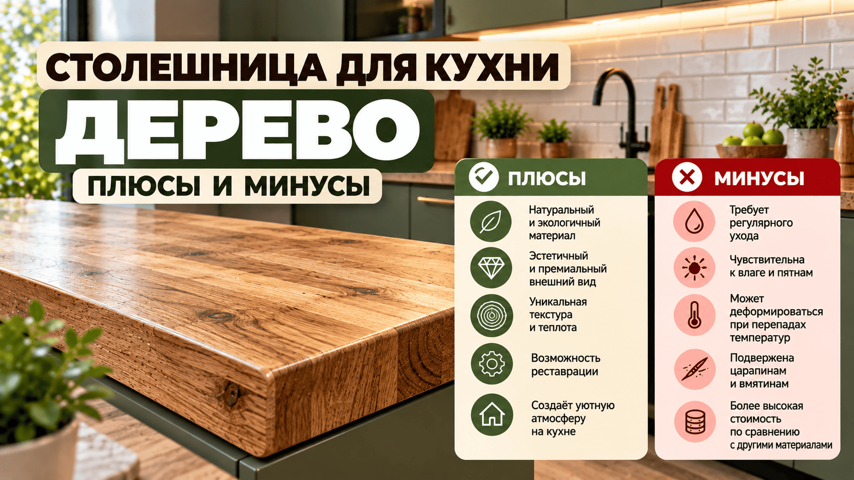 Деревянная столешница Деревянная столешница