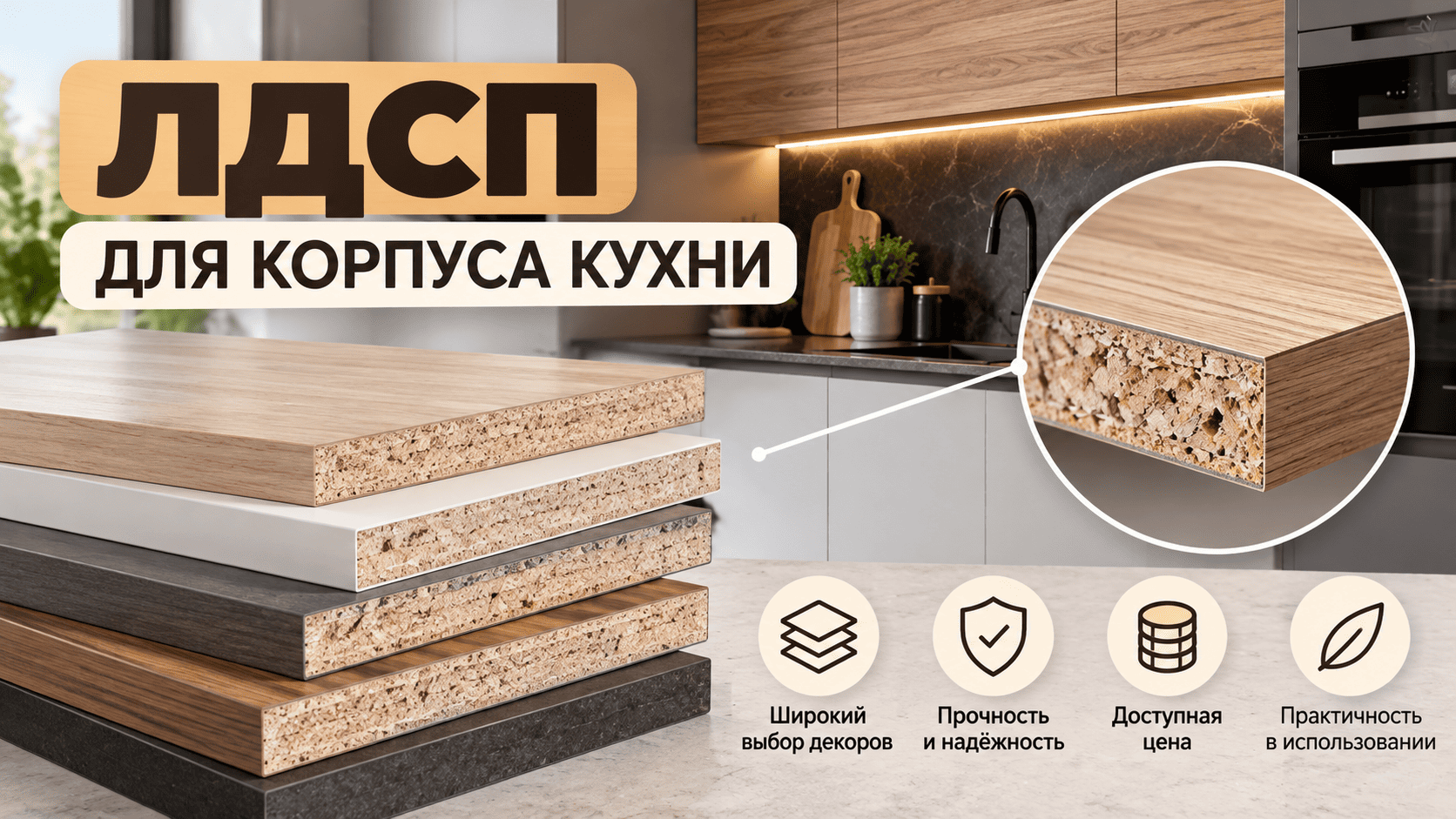 ЛДСП для корпуса современной кухни ЛДСП для корпуса современной кухни