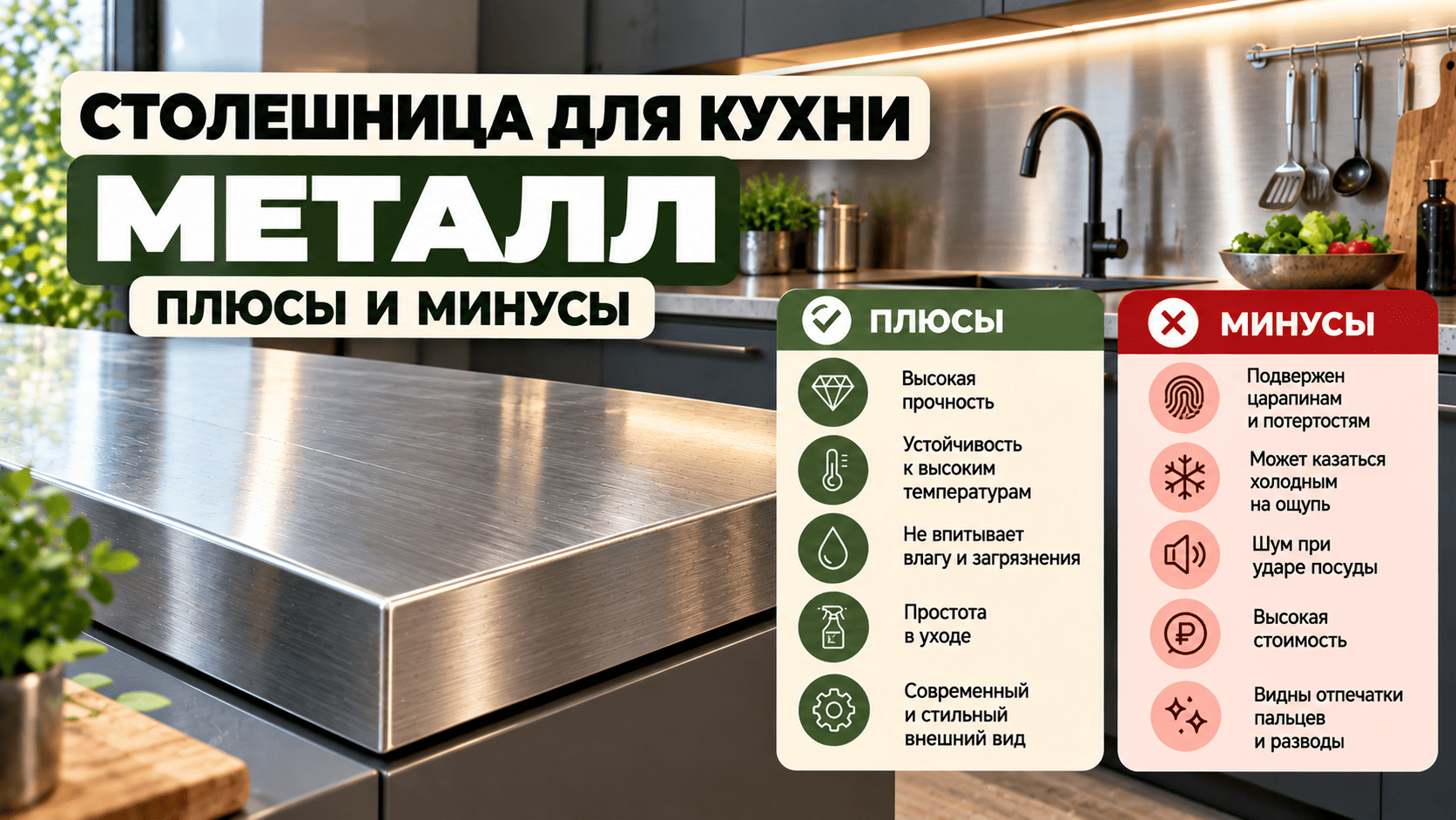 Металлическая столешница Металлическая столешница