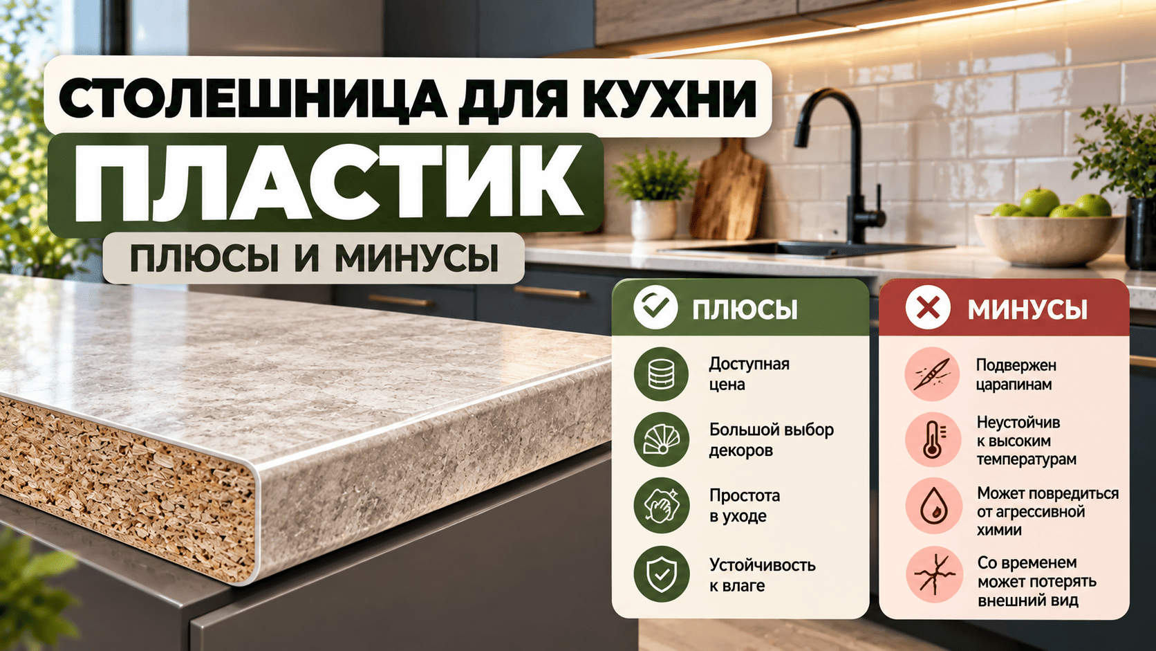 Пластиковая столешница Пластиковая столешница